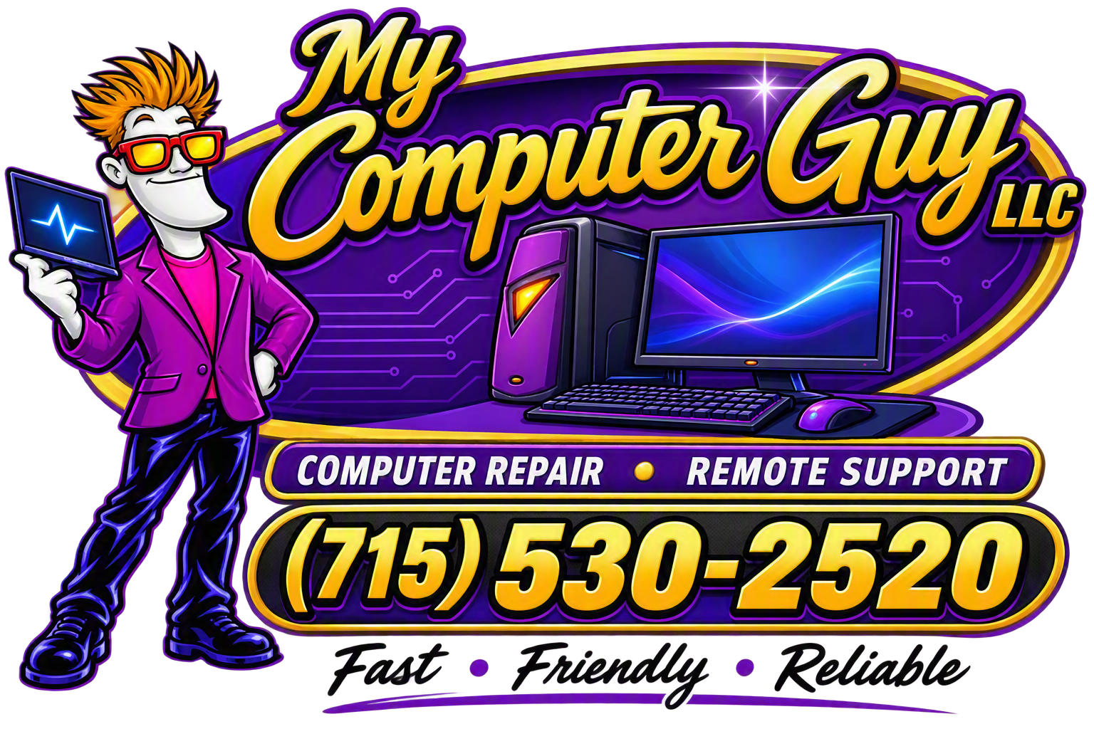 My Computer Guy LLC, Computer Repair and Remote Support, phone 715-530-2520